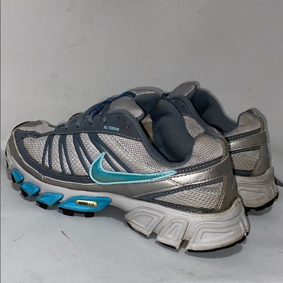 Nike Zoom Air Trail Running Shoes Turquoise Gray - Picture 7 of 9